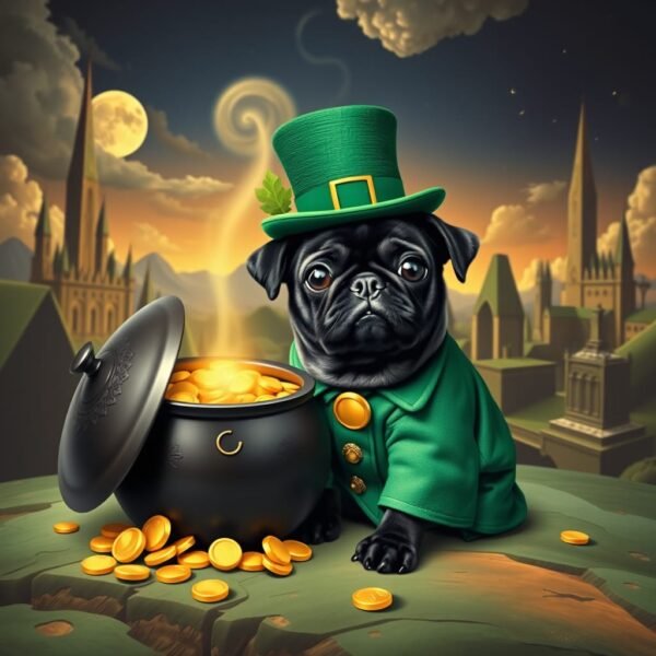 Rocco the Little Black Pug and the Magical Pot of Gold
